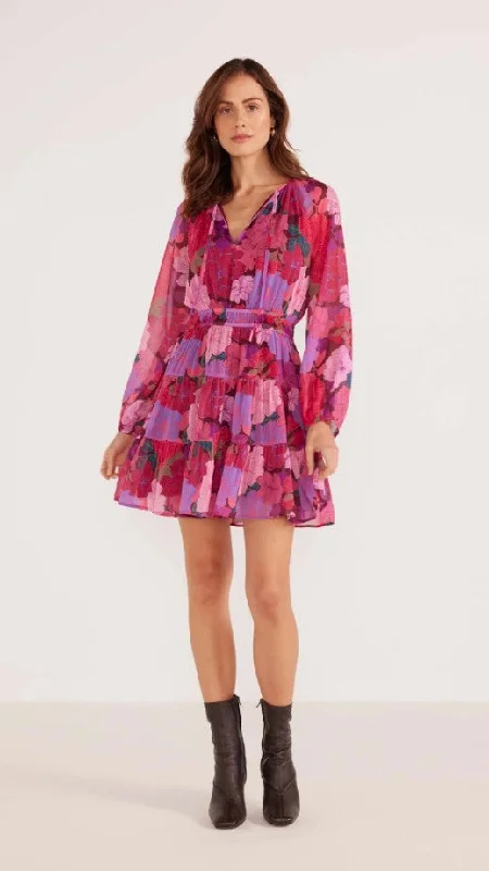 Lexie Long Sleeve Mini Dress Comfortable Linen Mini Dress