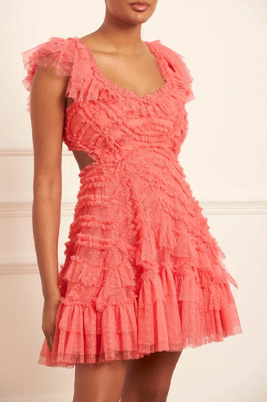 Lola Backless Micro Mini Dress Stylish Puff Sleeve Mini Dress