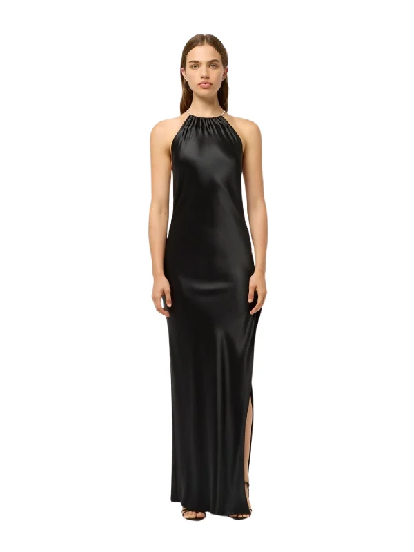 Lou Lou Bias Slip Dress - Black