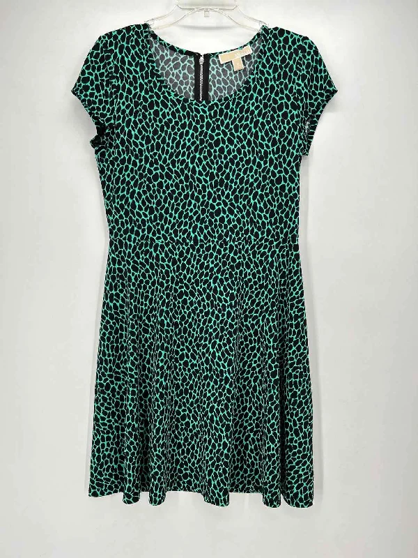 Michael Kors Size M Black Print Dress