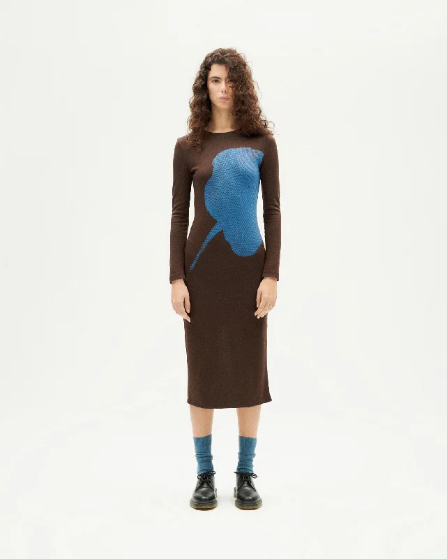 Helen Dress Brown Flower