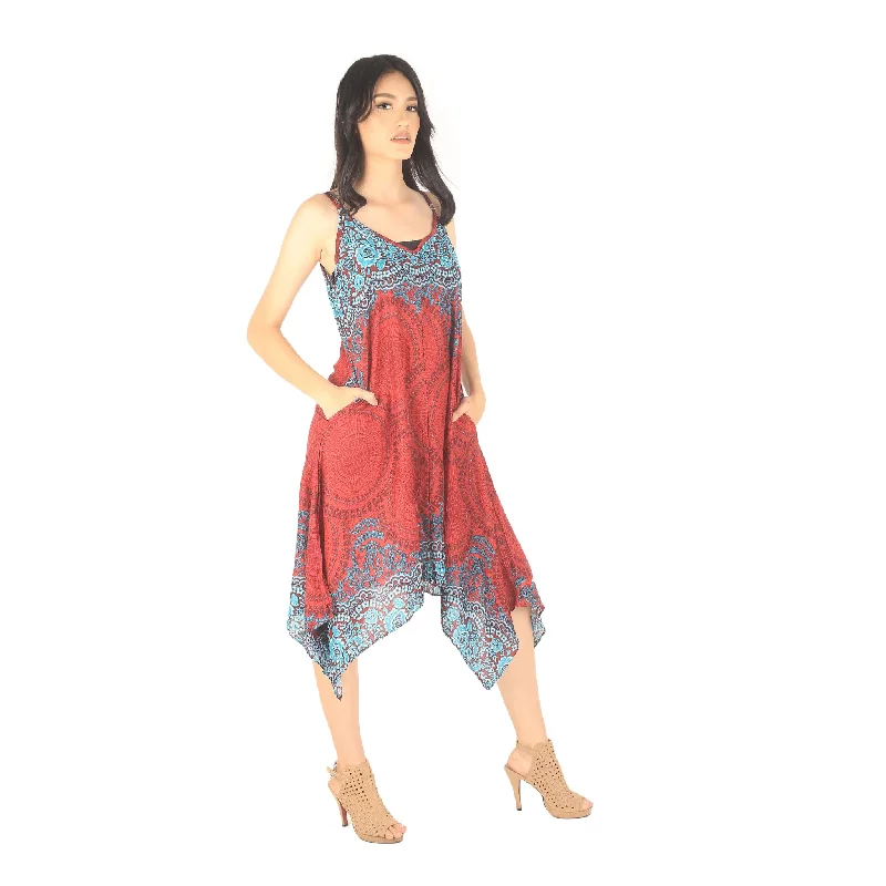 Princess Mandala Women's Mini Dresses in Red DR0399 020030 01 Cozy Sweater Mini Dress