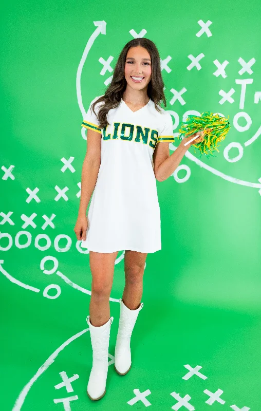 Sparkle City: Lions Jersey V-Neck Dress
