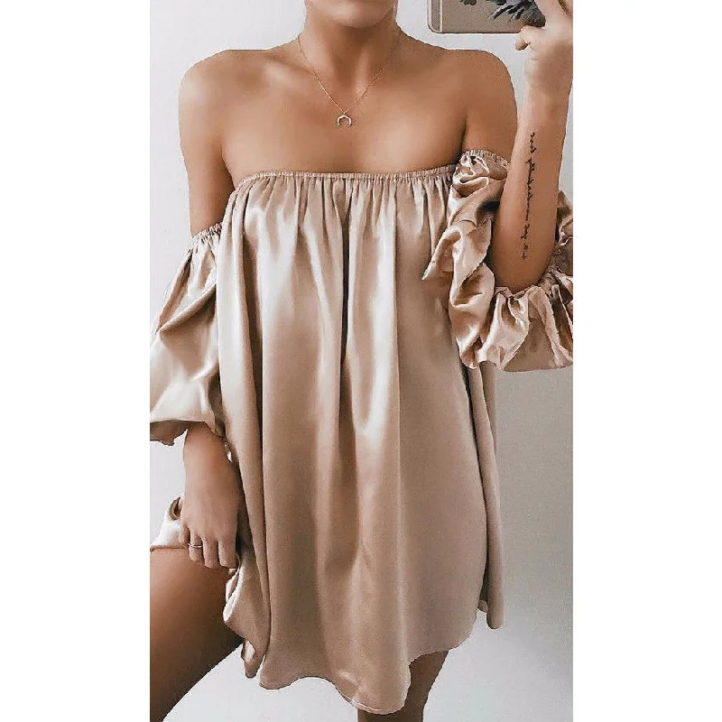 Summer Dress Women Sexy Strapless Off Shoulder Loose Casual Elegant Evening Party Holiday Mini Dress Sundress Fashion Clothing Elegant Mini Dress with Pleats Summer Dress Women Sexy Strapless Off Shoulder Loose Casual Elegant Evening Party Holiday Mini Dress Sundress Fashion Clothing Elegant Mini Dress with Pleats