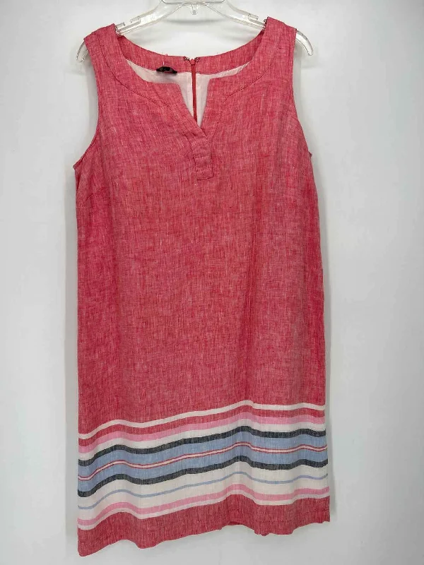 Talbots Size 10 Heathered Red Linen Dress