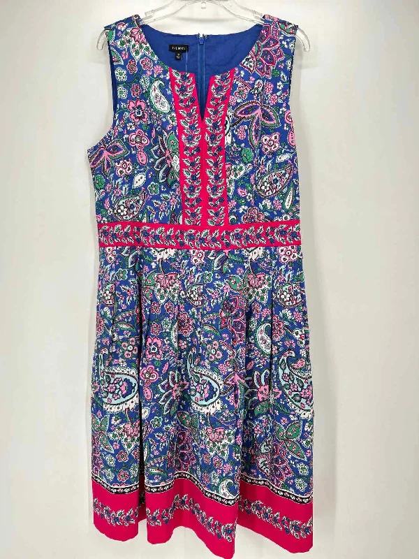 Talbots Size 16 Blue Paisley Dress