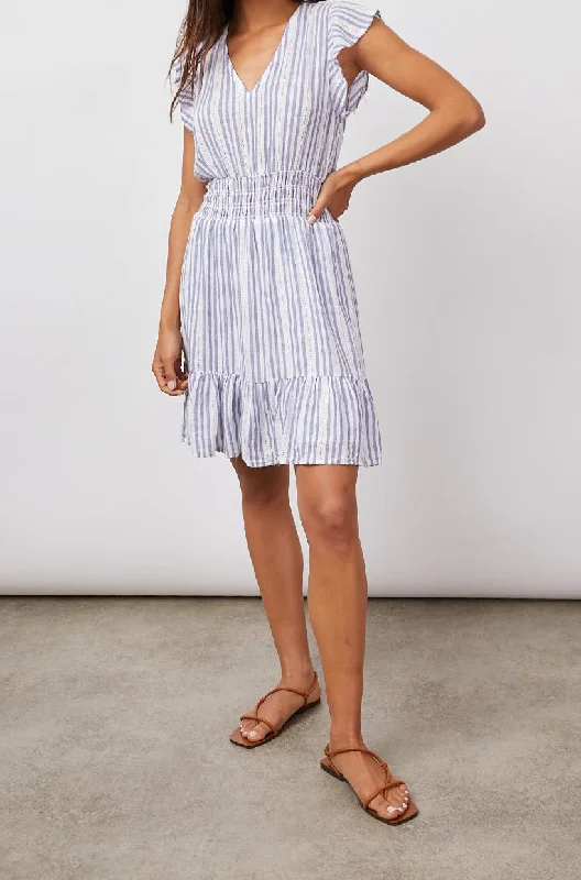 TARA DRESS - BLUE CATALINA STRIPE