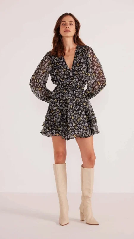 Taylee Long Sleeve Mini Dress Cozy A-Line Mini Dress