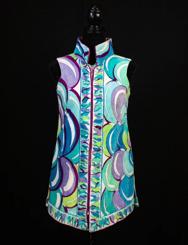 Vintage Emilio Pucci Terry Cloth Beach Cover Up Dress 60s Small