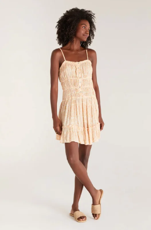 Zsup Lemon Zest Mini Dress Chic Tropical Mini Dress