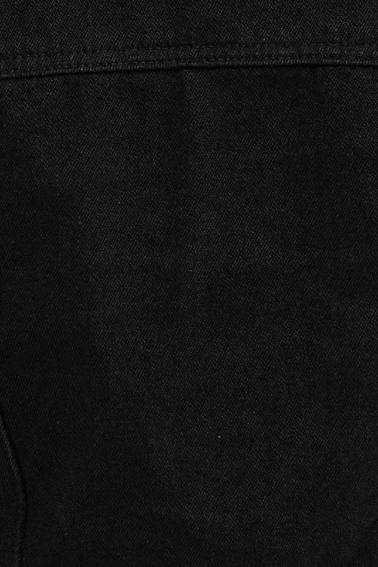 Black Denim Jacket Long Sleeve Crop Chenille Jacket Brocade Jacket Lace Jacket