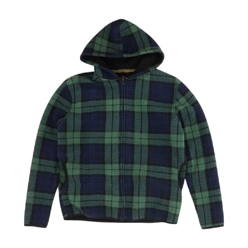 Green Plaid Lightweight Jacket Bomber Jacket Anorak Windbreaker