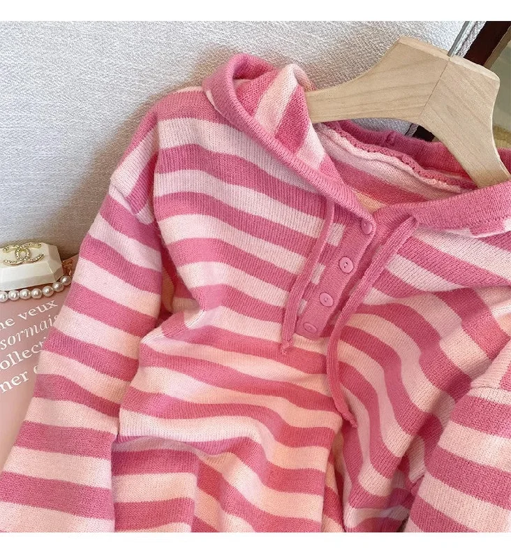 Pink striped sweater jacket for women S4823 Plaid Jacket Tartan Jacket Houndstooth Jacket Pink striped sweater jacket for women S4823 Plaid Jacket Tartan Jacket Houndstooth Jacket