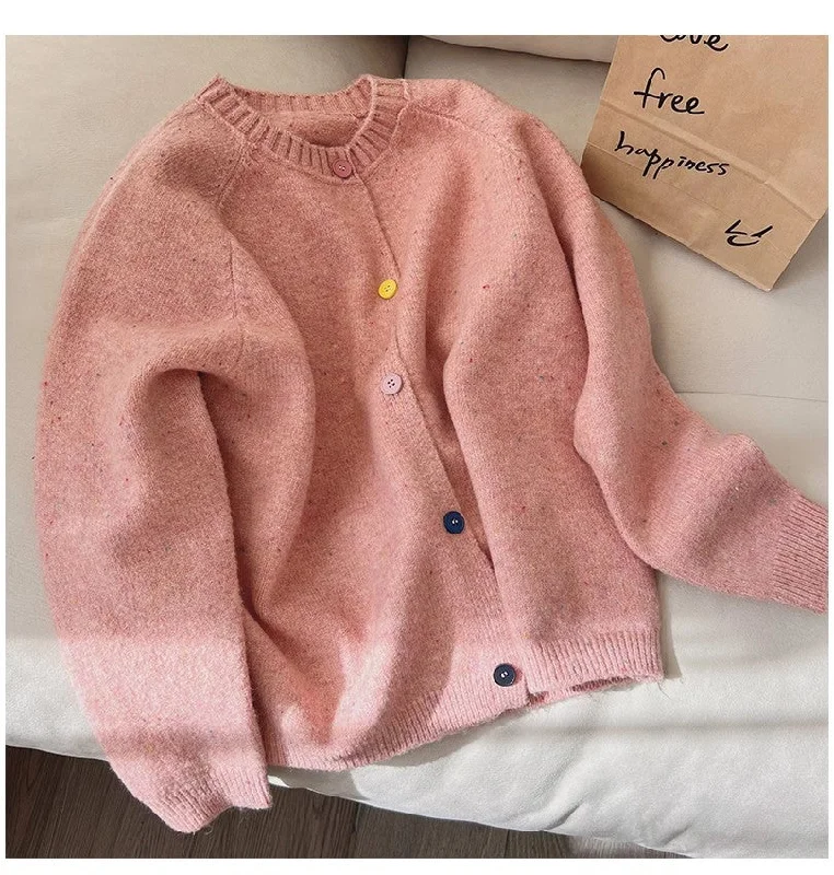 Round neck long-sleeved sweater jacket for women soft knitted cardigan S4834 Chenille Fabric Brocade Fabric Lace Fabric Round neck long-sleeved sweater jacket for women soft knitted cardigan S4834 Chenille Fabric Brocade Fabric Lace Fabric