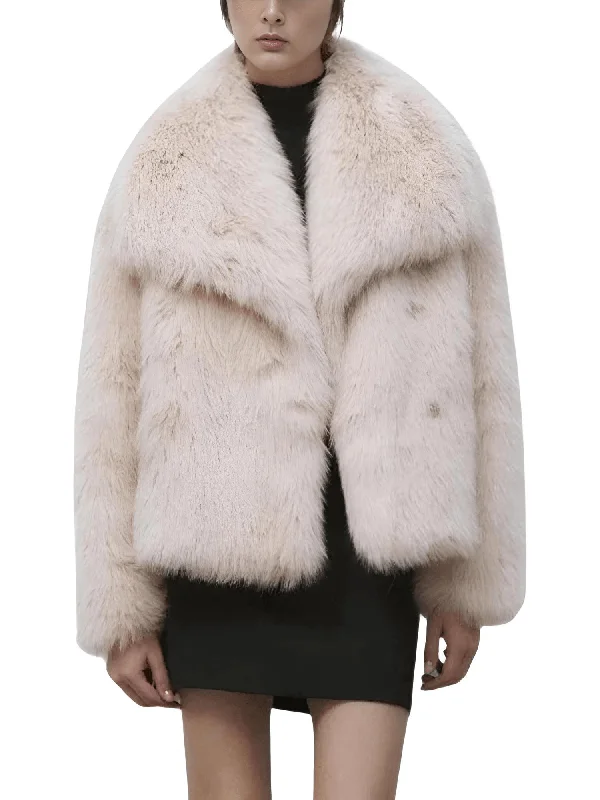 Chic Short Faux Fur Jackets For Women Insulated Jacket Fitted Jacket Loose Jacket