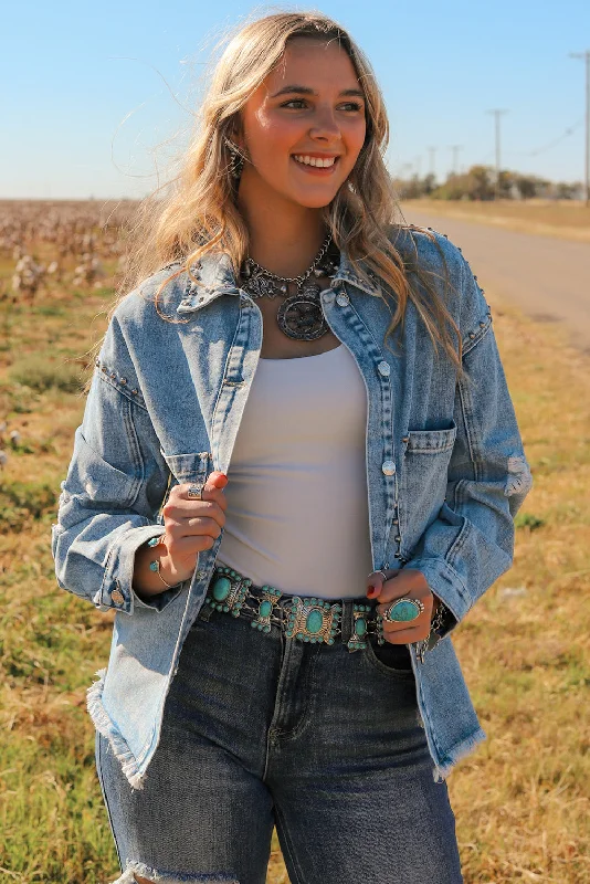 Long Sleeve Button-down Denim Jean Jacket Denim Jacket Leather Jacket Suede Jacket