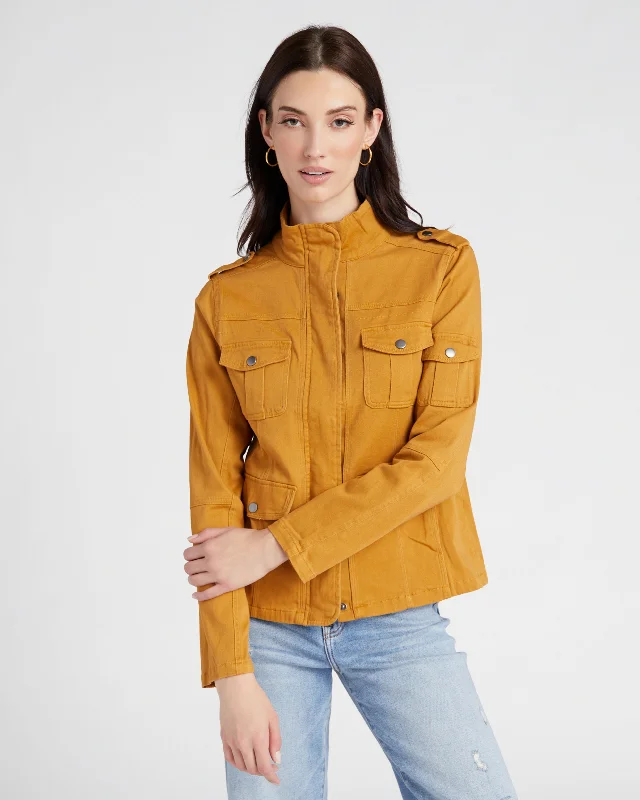 Utility Jacket Stand-Up Collar Roll-Neck Collar Turtle Neck