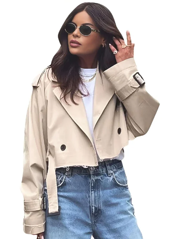 Women's Spring Belted Jacket Jacket Blazer Coat