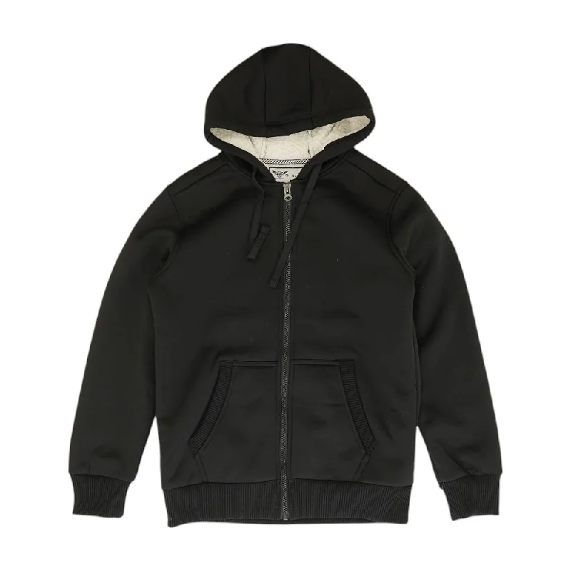 Black Solid Lightweight Jacket Welt Pockets Slit Pockets Flap Pockets