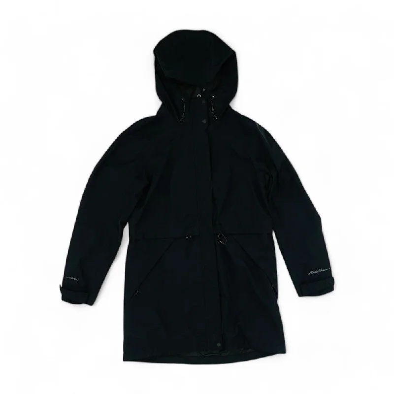 Black Solid Rain Jacket Satin Jacket Silk Jacket Chiffon Jacket