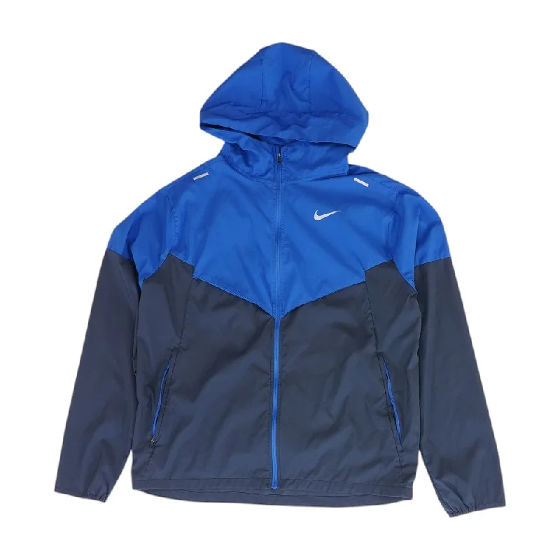 Blue Color Block Active Jacket Bomber Jacket Anorak Windbreaker