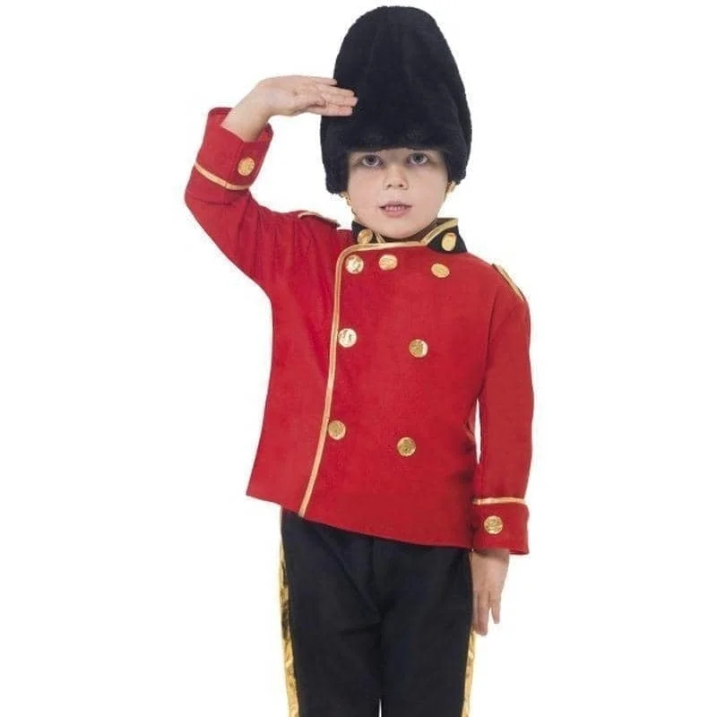 Busby Guard Costume Kids Red Jacket Hat Rayon Jacket Velvet Jacket Corduroy Jacket