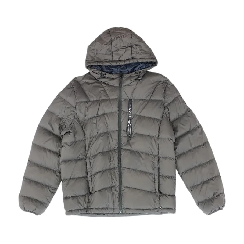 Charcoal Solid Puffer Jacket Satin Jacket Silk Jacket Chiffon Jacket