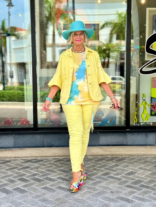Ethyl The Yellow Mellow Jacket - Illusion Toggled Jacket Drawstring Jacket Belted Jacket Ethyl The Yellow Mellow Jacket - Illusion Toggled Jacket Drawstring Jacket Belted Jacket