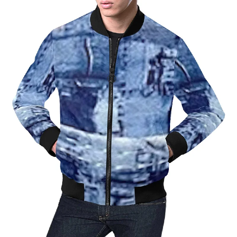 FZ MEN'S DESIGNER JACKET- DENIM LOOK Welt Pockets Slit Pockets Flap Pockets
