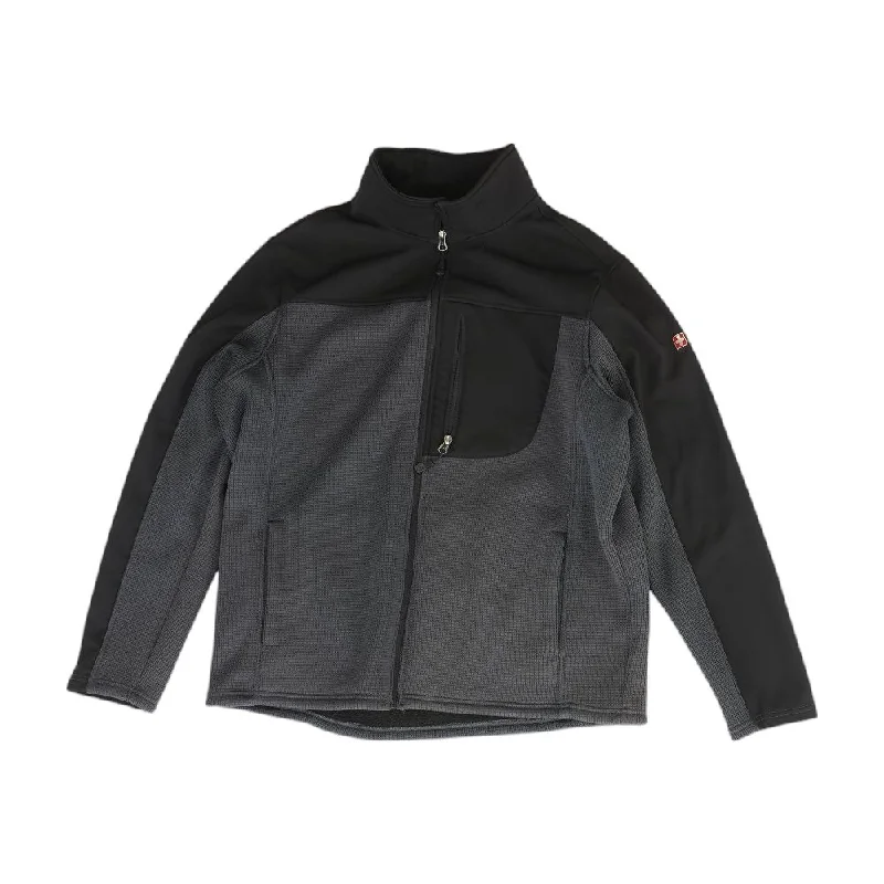 Gray Color Block Lightweight Jacket Denim Jacket Leather Jacket Suede Jacket