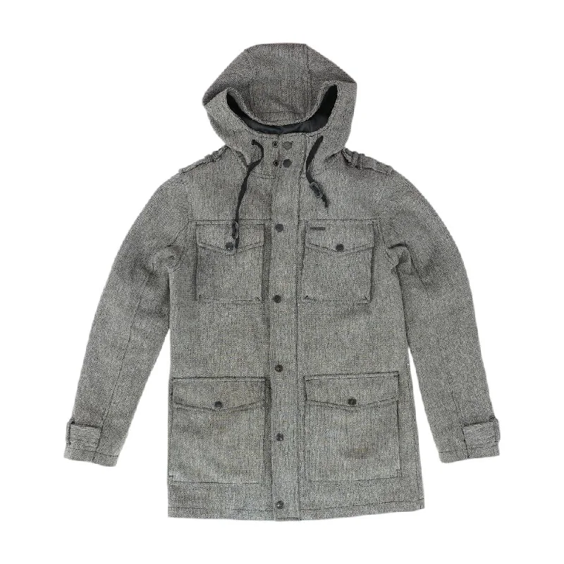 Gray Solid Jacket Print Jacket Jacquard Jacket Embroidered Jacket