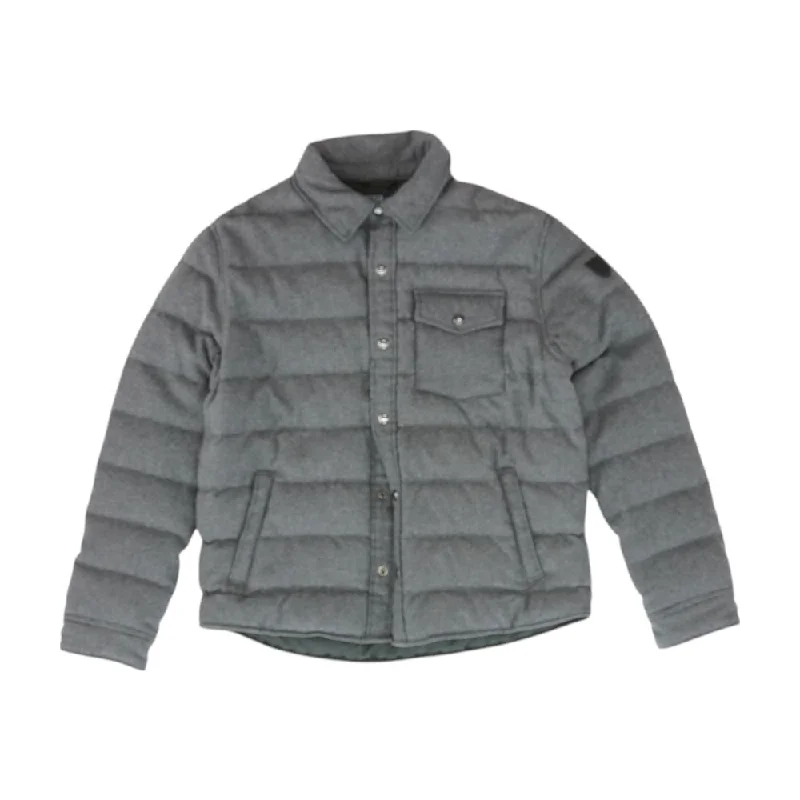 Gray Solid Puffer Jacket Fitted Jacket Loose Jacket Oversized Jacket