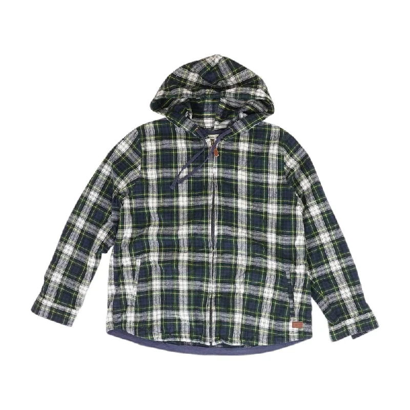 Green Plaid Lightweight Jacket Nylon Jacket Polyester Jacket Spandex Jacket