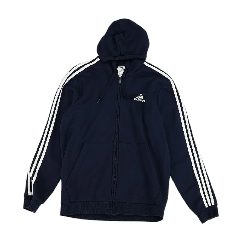 Navy Solid Active Jacket Boat Neck Shawl Collar Notched Collar
