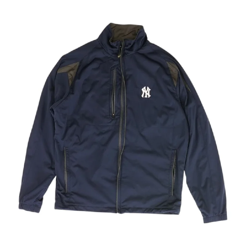 Navy Solid New York Yankees Active Jacket Mesh Jacket Canvas Jacket Denim Jacket