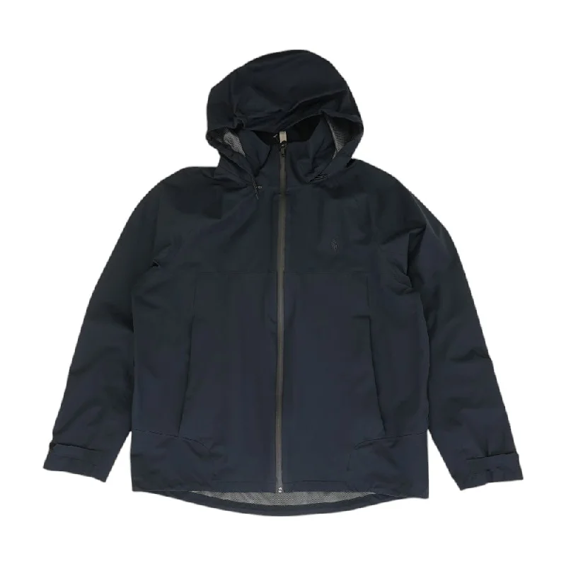 Navy Solid Rain Jacket Jersey Jacket Tulle Jacket Batik Jacket