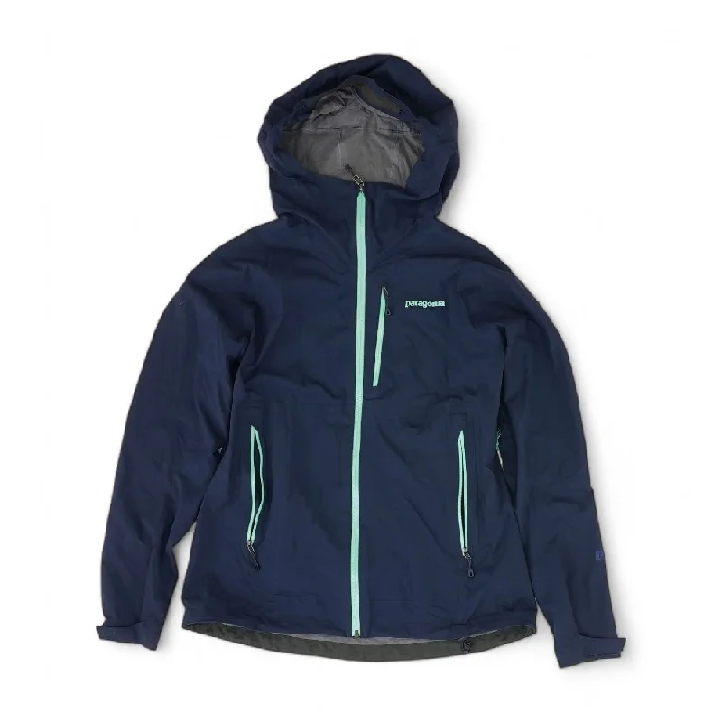 Navy Solid Rain Jacket Denim Jacket Leather Jacket Suede Jacket