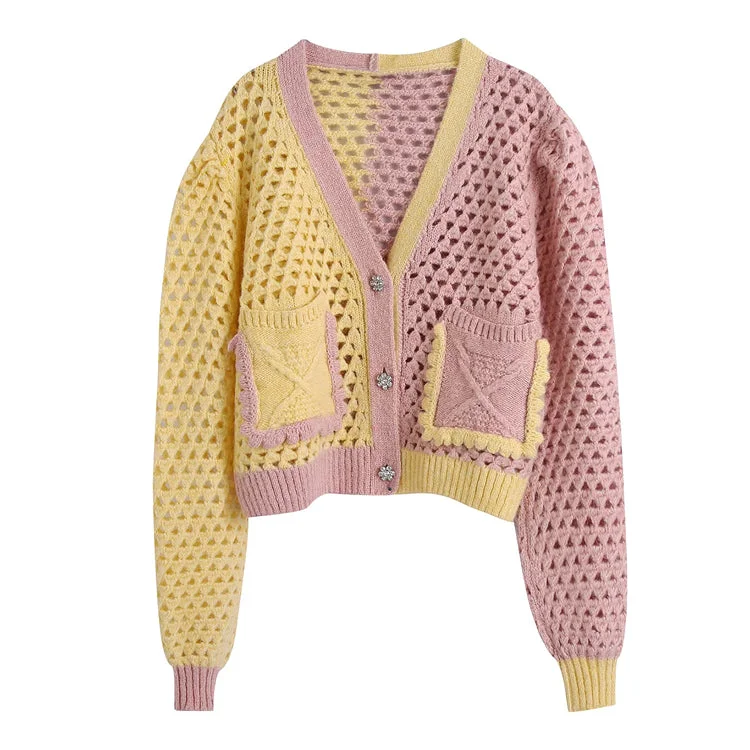 New cut out jewelry button knitwear jacket 7329 Hoodie Zip-Up Jacket Button-Up Jacket New cut out jewelry button knitwear jacket 7329 Hoodie Zip-Up Jacket Button-Up Jacket