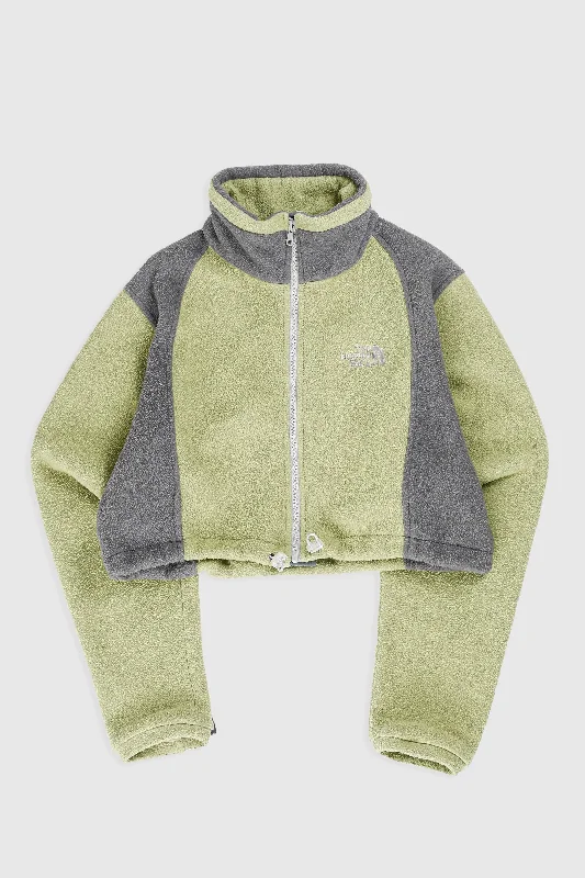 Rework North Face Crop Fleece Jacket - L Ribbed Jacket Pleated Jacket Ruffled Jacket Rework North Face Crop Fleece Jacket - L Ribbed Jacket Pleated Jacket Ruffled Jacket