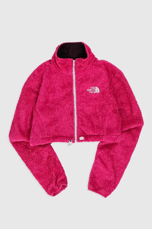 Rework North Face Crop Fleece Jacket - XS, S, M, L, XL Denim Fabric Leather Fabric Suede Fabric Rework North Face Crop Fleece Jacket - XS, S, M, L, XL Denim Fabric Leather Fabric Suede Fabric