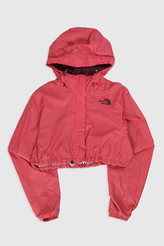 Rework North Face Crop Jacket - L One-Shoulder Jacket Off-the-Shoulder Jacket Asymmetrical Jacket Rework North Face Crop Jacket - L One-Shoulder Jacket Off-the-Shoulder Jacket Asymmetrical Jacket