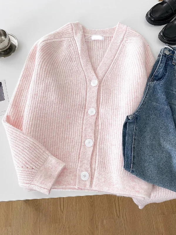 Sweet pink V-neck cardigan jacket long-sleeved sweater top S4714 Nylon Fabric Polyester Fabric Spandex Fabric Sweet pink V-neck cardigan jacket long-sleeved sweater top S4714 Nylon Fabric Polyester Fabric Spandex Fabric