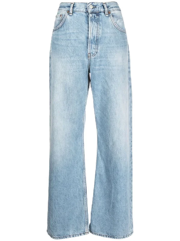 Acne Studios Women's Jeans Clear blue Comfortable Drawstring Waist Jeans