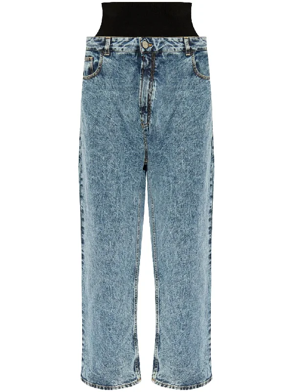 Alaia Women's Jeans blue Fashionable Straight Fit Denim