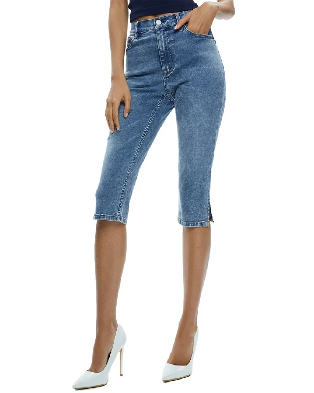 alice + olivia Emmie Mr. Clam Digger Jean Comfortable Zip-Fly Denim Jeans