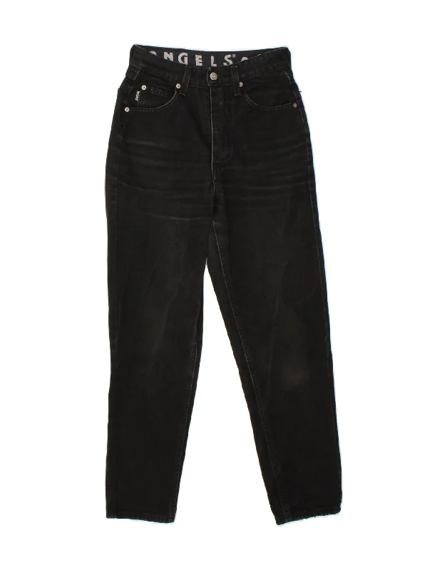 ANGELS Womens High Rise Tapered Jeans EU 36 Small W26 L28 Black Cotton Fashionable Relaxed Fit Denim ANGELS Womens High Rise Tapered Jeans EU 36 Small W26 L28 Black Cotton Fashionable Relaxed Fit Denim