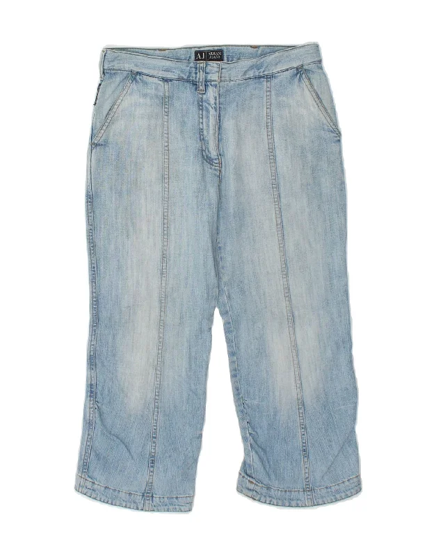 ARMANI JEANS Womens Capri Jeans UK 8 Small W28 L21  Blue Comfortable Low-Rise Jeans