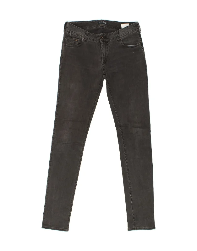 ARMANI Womens Skinny Jeans W29 L35 Grey Cotton Classic Blue Denim Jeans