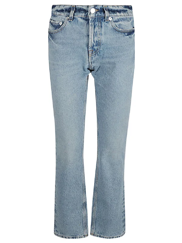 Armarium Women's Jeans blue Stylish Paperbag Waist Denim