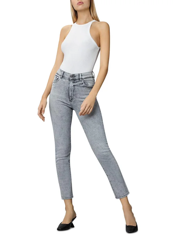 Bella Womens High Rise Ankle Skinny Jeans Comfortable Jogger Style Jeans